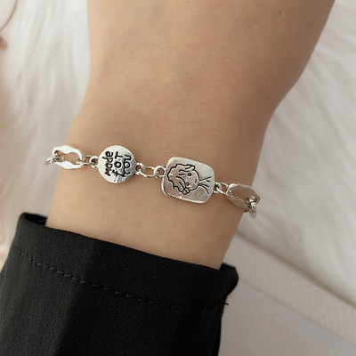 IPARAM Punk zelta metāla biezas ķēdes rokassprādzes sievietēm vīriešiem Pentagram sirds krelles kulonu šarmu rokassprādzes komplekts modes rotaslietas