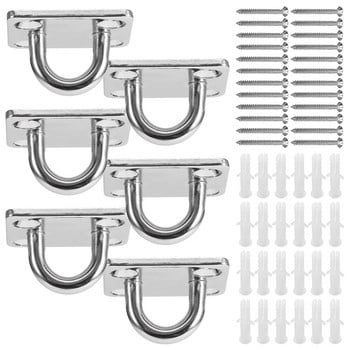 5 мм плочи за очи Карабинери Комплект винтове Многофункционална кука за окачване на стена за стенен монтаж Хамаци Обучение по йога