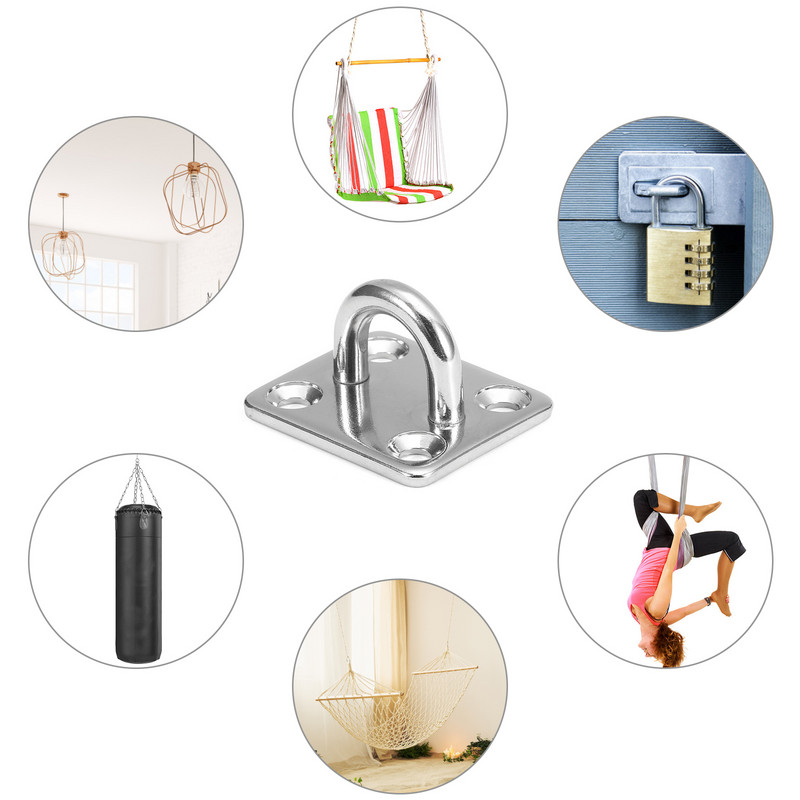 5 mm akinių plokštelės karabinai varžtų rinkinys Daugiafunkcis sieninis pakabinamas kablys, skirtas tvirtinti prie sienos hamakai jogos treniruotėms