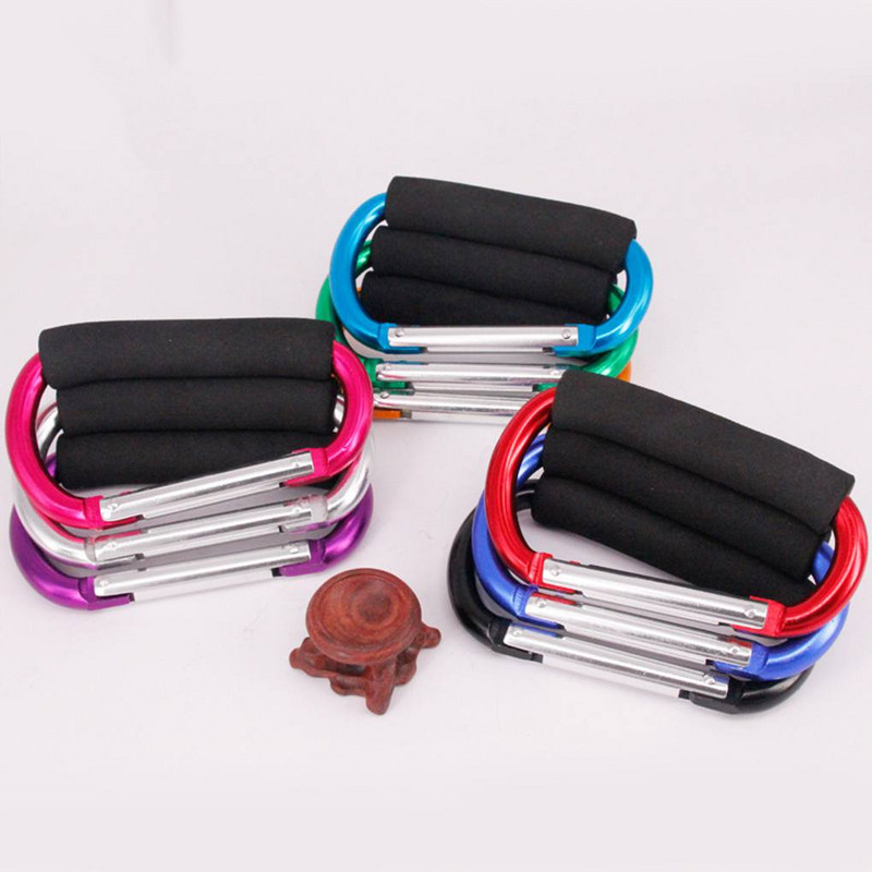 Εξαιρετικά μεγάλου μεγέθους καραμπίνερ μεγάλου μεγέθους D με κουμπιά παπουτσιών πατινάζ Πόρπη με σφουγγάρι Λαβή δακτυλίου D σε σχήμα κράματος αλουμινίου Γάντζος αγορών Τυχαίο χρώμα