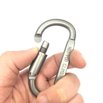 5 бр. D-образен пръстен, заключващ карабинер, външна ключалка, катарама, комплект за пътуване, екипировка за къмпинг, алуминиева щипка за ключодържател