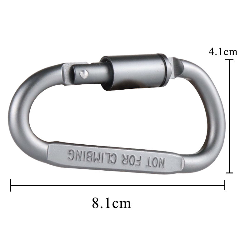 5 τεμ. D-ring Locking Carabiner Κλειδαριά εξωτερικού χώρου με βίδα Πόρπη κιτ ταξιδιού Εξοπλισμός κάμπινγκ Κλιπ μπρελόκ από κράμα αλουμινίου