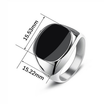 Jiayiqi мъжки пръстен пънк рок гладък 316L пръстен с печат от неръждаема стомана за мъже хип-хоп парти бижута на едро мъжка сватба анел