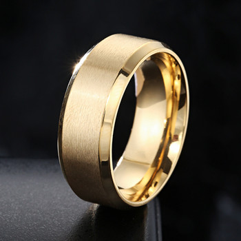 ZORCVENS 2023 New Fashion Punk Vintage Κλασικό Δαχτυλίδι 8 χιλιοστών Ανδρικό Δαχτυλίδι Γάμου από Ανοξείδωτο Ατσάλι