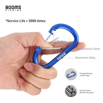 Booms Fishing CC3 Large Carabiner από κράμα αλουμινίου Μπρελόκ D Δαχτυλίδι για υπαίθριο κάμπινγκ αναρρίχηση Κλειδαριά με αγκράφα Αξεσουάρ γάντζο