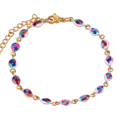 Hot Fashion nerūsējošā tērauda salokāma rokassprādze sieviešu acīm dāvanu emaljas krelles rokassprādzes rotaslietas