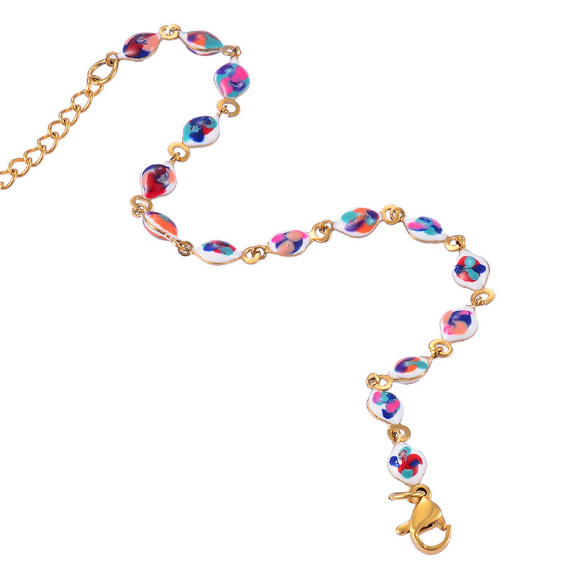 Hot Fashion nerūsējošā tērauda salokāma rokassprādze sieviešu acīm dāvanu emaljas krelles rokassprādzes rotaslietas