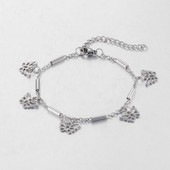 Sieviešu modes rokassprādze nerūsējošā tērauda tauriņu raksts augstas kvalitātes rotaslietas garums 16 cm 5 cm pagarinājuma ķēde