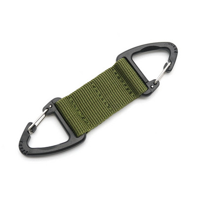 1 vnt lauko trikampio sagties daugiafunkcinis karabininis diržas, sagties diržo segtukas, pakabinamas rakto kablys, skirtas laipioti kempingo žygiams