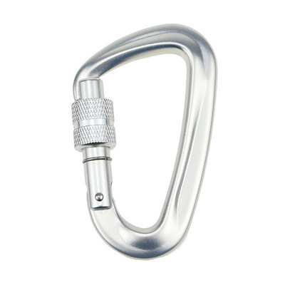 Profesionāla kāpšanas karabīne D formas alpīnisma sprādzes āķis 12KN drošības slēdzene āra kāpšanas aprīkojuma piederums