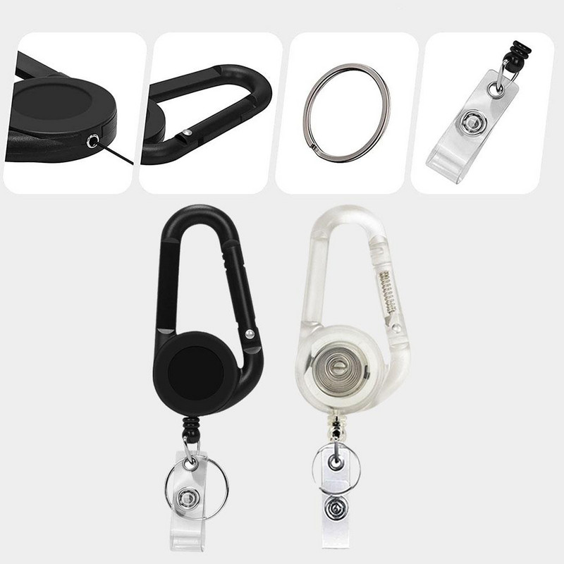 Kempinga teleskopiskais atslēgu piekariņš atslēgu piekariņa klipsis Izvelkams atslēgu piekari Kempinga kāpšanas atslēgu piekariņš āra atslēgu piekariņš pret pazaudēšanu