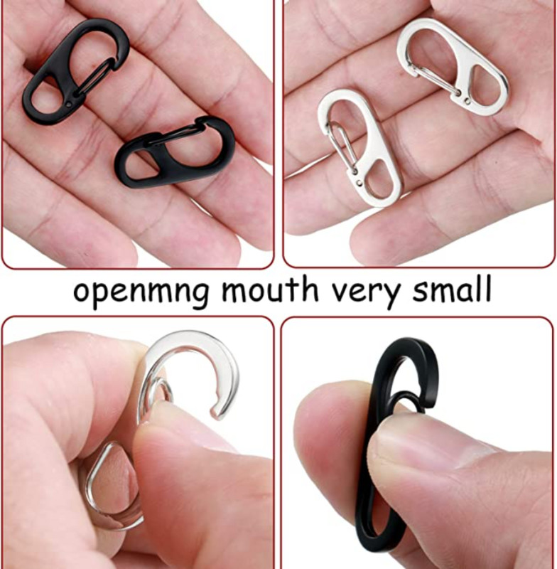 10/20/30gab Mini karabīnes omāru aizdare Sprādze Keychian āra kempings pārgājienu sprādzes sakausējums atsperes āķi Atslēgu piekariņi rīks