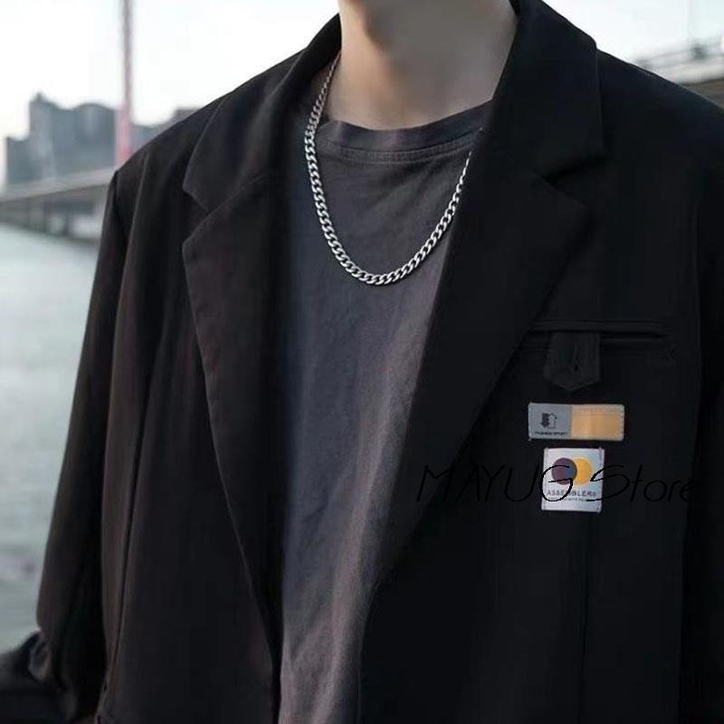 Gara nerūsējošā tērauda ķēdes kaklarota Hip Hops sievietēm Vīrieši uz kakla Modes Rotaslietas Aksesuāri Čakkers Valentīna diena