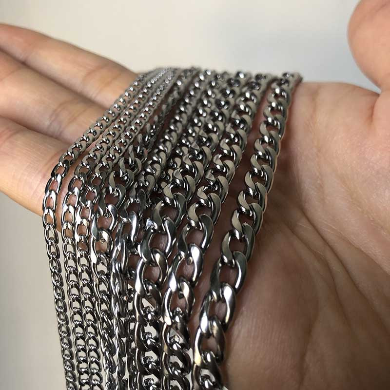 Gara nerūsējošā tērauda ķēdes kaklarota Hip Hops sievietēm Vīrieši uz kakla Modes Rotaslietas Aksesuāri Čakkers Valentīna diena