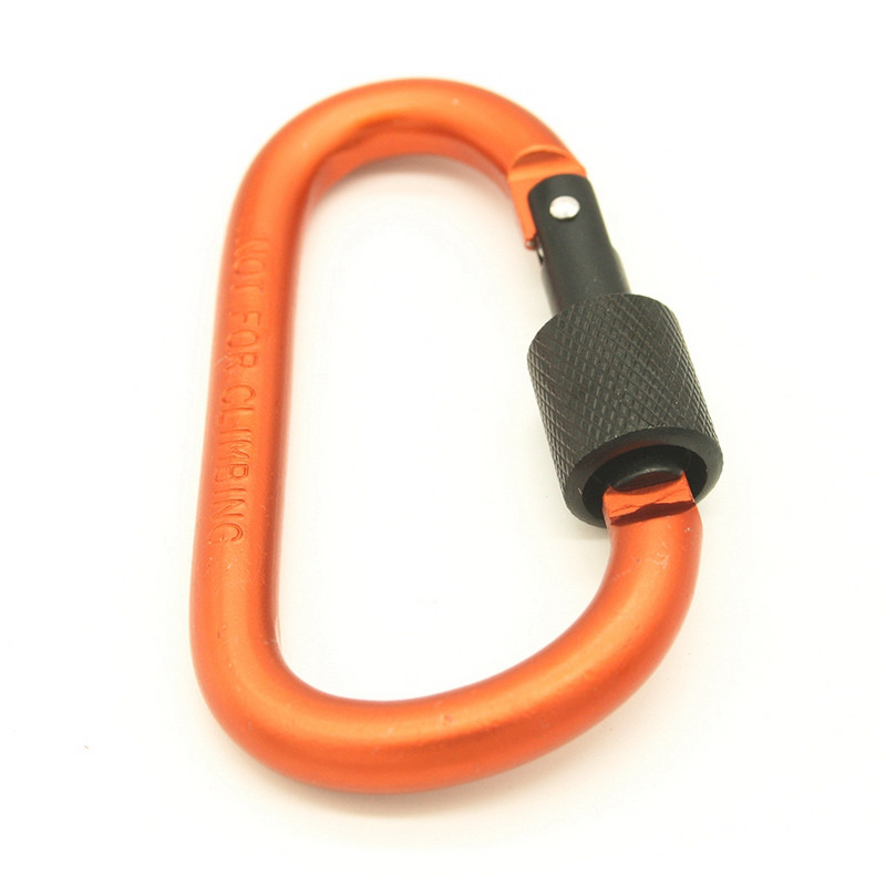 Paracord 8cm alumīnija karabīnes ķēdes klipsis Rotary Lock D gredzens sprādzes atslēgas gredzens kempinga kalnu āķis āra ceļojumu komplekts