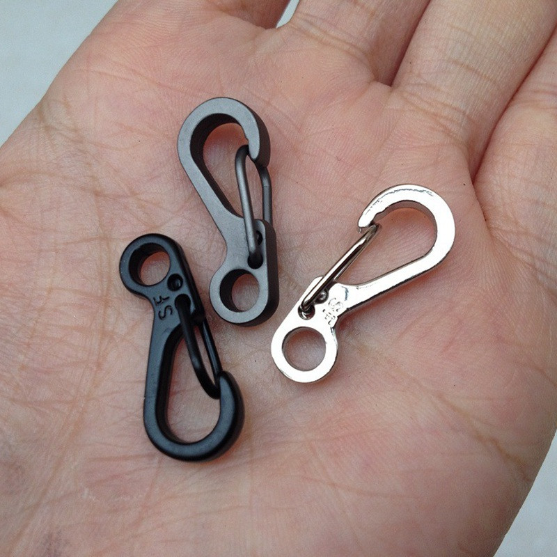 10 vnt Mini SF spyruoklinės kuprinės segtukai laipiojimo karabinais įranga, išgyvenimo EDC paracord kabliukas raktų pakabuko sagties segtukas