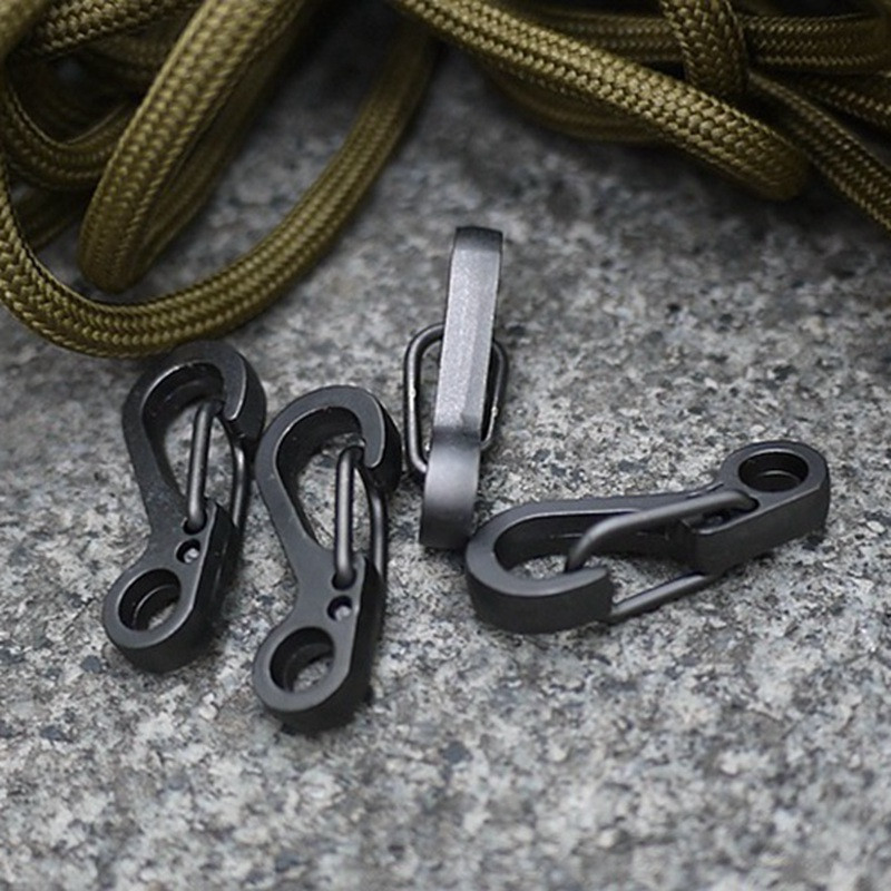 10 vnt Mini SF spyruoklinės kuprinės segtukai laipiojimo karabinais įranga, išgyvenimo EDC paracord kabliukas raktų pakabuko sagties segtukas