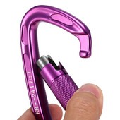 Āra 24KN Twist bloķēšanas vārtu karabīne Auto Lock D-gredzenu sprādzes kāpšana repeling canyoning šūpuļtīkls bloķēšanas klips