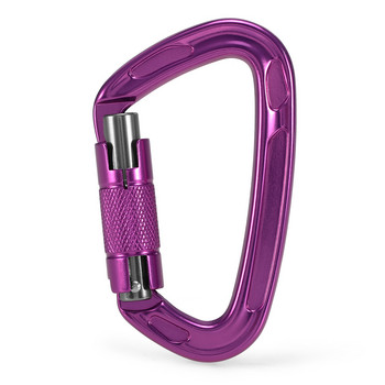 Εξωτερική 24KN Twist Locking Gate Carabiner Auto Lock Πόρπη D-ring Climbing Rappelling Canyoning Αιώρα Κλιπ κλειδώματος