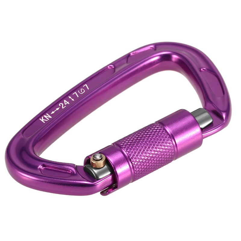 Āra 24KN Twist bloķēšanas vārtu karabīne Auto Lock D-gredzenu sprādzes kāpšana repeling canyoning šūpuļtīkls bloķēšanas klips