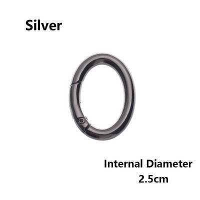 2Gb jauni cinka sakausējuma pārklājumi vārtu atsperes ovāls gredzens sprādzes, karabīnes maki rokassomas, ovāli, spiediet, sprūda āķi, karabīnes