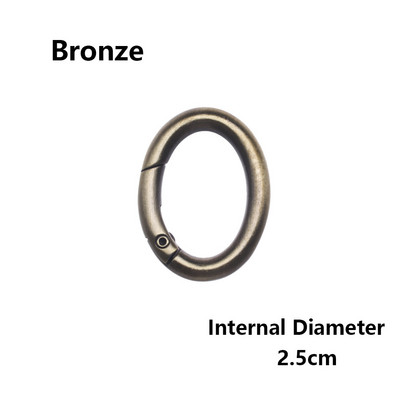 2Gb jauni cinka sakausējuma pārklājumi vārtu atsperes ovāls gredzens sprādzes, karabīnes maki rokassomas, ovāli, spiediet, sprūda āķi, karabīnes