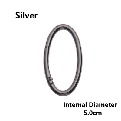 2Gb jauni cinka sakausējuma pārklājumi vārtu atsperes ovāls gredzens sprādzes, karabīnes maki rokassomas, ovāli, spiediet, sprūda āķi, karabīnes