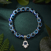 Turcijas Lucky Evil Eye rokassprādzes sievietēm Vīriešiem Ar rokām darinātas zilas acs plaukstas rokassprādze Bring You Luck Mierīga šarma rokassprādze Rotaslietas