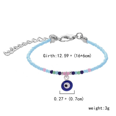 Turcijas Lucky Evil Eye rokassprādzes sievietēm Vīriešiem Ar rokām darinātas zilas acs plaukstas rokassprādze Bring You Luck Mierīga šarma rokassprādze Rotaslietas