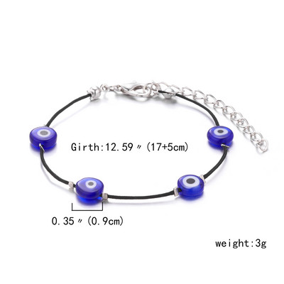 Turcijas Lucky Evil Eye rokassprādzes sievietēm Vīriešiem Ar rokām darinātas zilas acs plaukstas rokassprādze Bring You Luck Mierīga šarma rokassprādze Rotaslietas