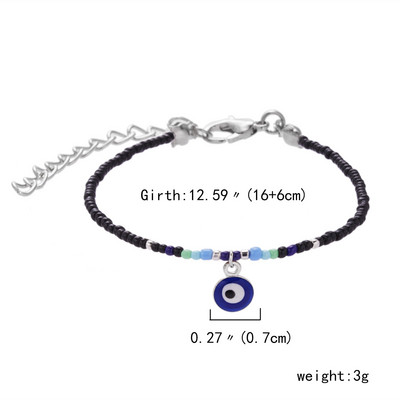 Turcijas Lucky Evil Eye rokassprādzes sievietēm Vīriešiem Ar rokām darinātas zilas acs plaukstas rokassprādze Bring You Luck Mierīga šarma rokassprādze Rotaslietas