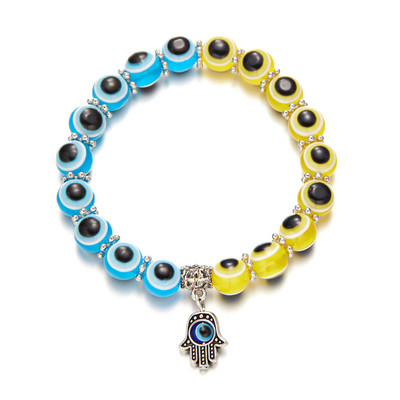 Turcijas Lucky Evil Eye rokassprādzes sievietēm Vīriešiem Ar rokām darinātas zilas acs plaukstas rokassprādze Bring You Luck Mierīga šarma rokassprādze Rotaslietas