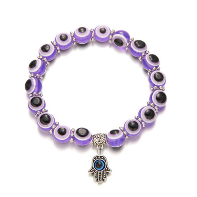 Turcijas Lucky Evil Eye rokassprādzes sievietēm Vīriešiem Ar rokām darinātas zilas acs plaukstas rokassprādze Bring You Luck Mierīga šarma rokassprādze Rotaslietas