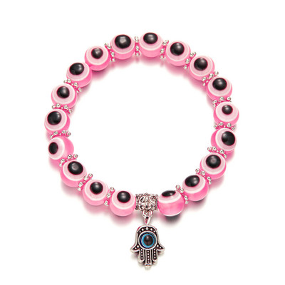 Turcijas Lucky Evil Eye rokassprādzes sievietēm Vīriešiem Ar rokām darinātas zilas acs plaukstas rokassprādze Bring You Luck Mierīga šarma rokassprādze Rotaslietas