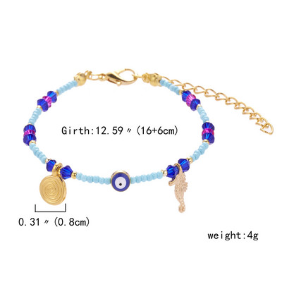 Turcijas Lucky Evil Eye rokassprādzes sievietēm Vīriešiem Ar rokām darinātas zilas acs plaukstas rokassprādze Bring You Luck Mierīga šarma rokassprādze Rotaslietas