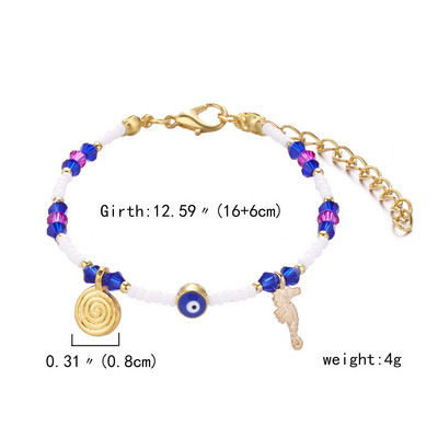 Turcijas Lucky Evil Eye rokassprādzes sievietēm Vīriešiem Ar rokām darinātas zilas acs plaukstas rokassprādze Bring You Luck Mierīga šarma rokassprādze Rotaslietas