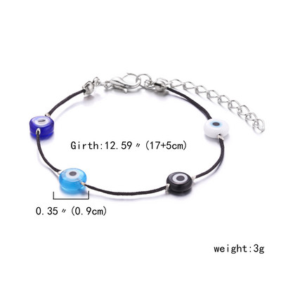 Turcijas Lucky Evil Eye rokassprādzes sievietēm Vīriešiem Ar rokām darinātas zilas acs plaukstas rokassprādze Bring You Luck Mierīga šarma rokassprādze Rotaslietas