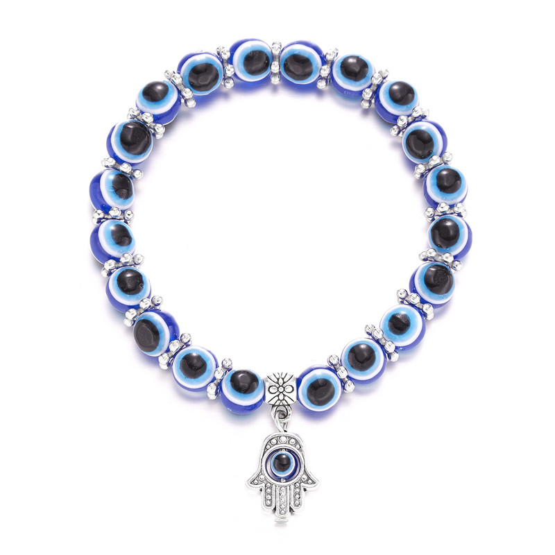 Turcijas Lucky Evil Eye rokassprādzes sievietēm Vīriešiem Ar rokām darinātas zilas acs plaukstas rokassprādze Bring You Luck Mierīga šarma rokassprādze Rotaslietas