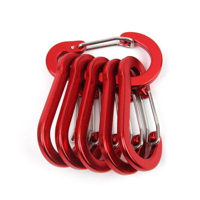 Makšķerēšanas CC1 6Gb Alumīnija sakausējuma karabīnes atslēgu piekariņš āra kempings kāpšana ar sprādzes slēdzeni sprādzes āķis makšķerēšanas rīks 6 krāsu