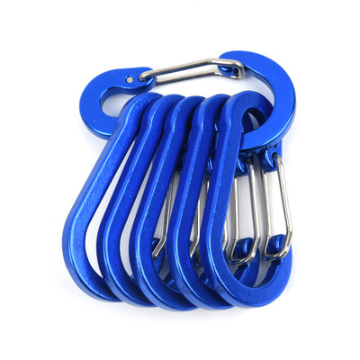 Makšķerēšanas CC1 6Gb Alumīnija sakausējuma karabīnes atslēgu piekariņš āra kempings kāpšana ar sprādzes slēdzeni sprādzes āķis makšķerēšanas rīks 6 krāsu