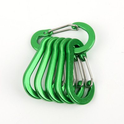 Makšķerēšanas CC1 6Gb Alumīnija sakausējuma karabīnes atslēgu piekariņš āra kempings kāpšana ar sprādzes slēdzeni sprādzes āķis makšķerēšanas rīks 6 krāsu