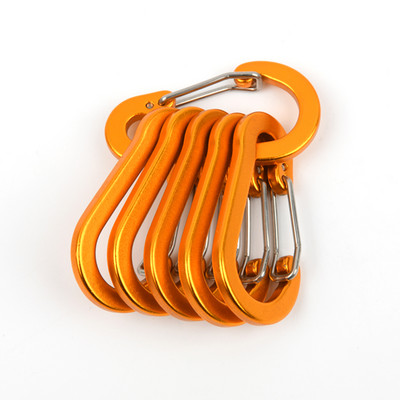 Makšķerēšanas CC1 6Gb Alumīnija sakausējuma karabīnes atslēgu piekariņš āra kempings kāpšana ar sprādzes slēdzeni sprādzes āķis makšķerēšanas rīks 6 krāsu