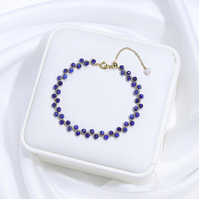 Lina Jw zelta krāsas 3 MM dabīgā akmens turmalīna rokassprādze uz rokām sieviešu rotaslietām / kāzu grezns dāvanu komplekts, roku darbs