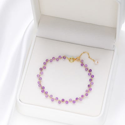 Lina Jw zelta krāsas 3 MM dabīgā akmens turmalīna rokassprādze uz rokām sieviešu rotaslietām / kāzu grezns dāvanu komplekts, roku darbs