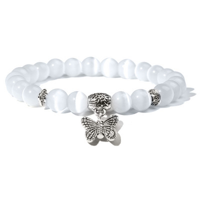 Kézzel készített természetes kőből készült Lotus Ohm Buddha gyöngyök karkötő Rózsaszín Zebra Stone Lotus Charm karkötő nőknek Férfi jóga ékszer Ajándékok