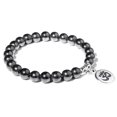 Kézzel készített természetes kőből készült Lotus Ohm Buddha gyöngyök karkötő Rózsaszín Zebra Stone Lotus Charm karkötő nőknek Férfi jóga ékszer Ajándékok