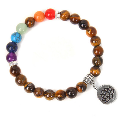 Kézzel készített természetes kőből készült Lotus Ohm Buddha gyöngyök karkötő Rózsaszín Zebra Stone Lotus Charm karkötő nőknek Férfi jóga ékszer Ajándékok