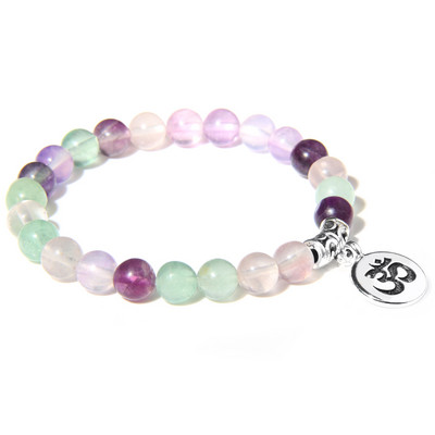 Kézzel készített természetes kőből készült Lotus Ohm Buddha gyöngyök karkötő Rózsaszín Zebra Stone Lotus Charm karkötő nőknek Férfi jóga ékszer Ajándékok