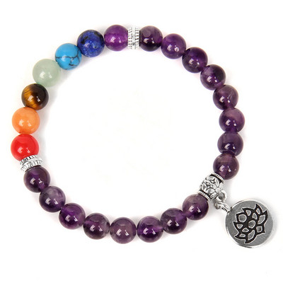 Kézzel készített természetes kőből készült Lotus Ohm Buddha gyöngyök karkötő Rózsaszín Zebra Stone Lotus Charm karkötő nőknek Férfi jóga ékszer Ajándékok