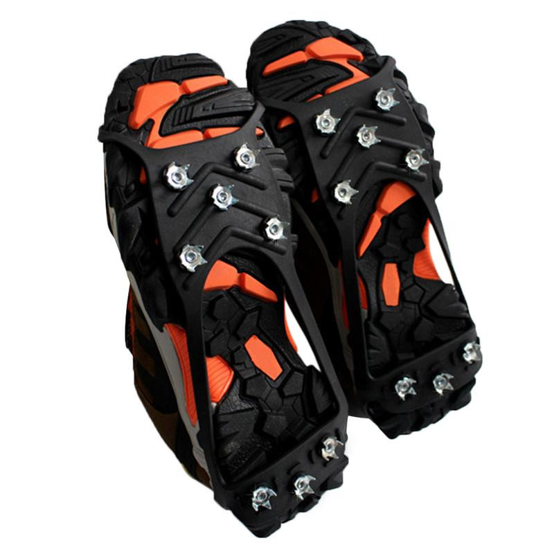 1 pāris 8 zobu pretslīdēšanas ledus satvērēja tapas ziemas kāpšanai pretslīdes sniega tapas, rokturi, skavas pār apaviem, pārsegi, pārgājieni